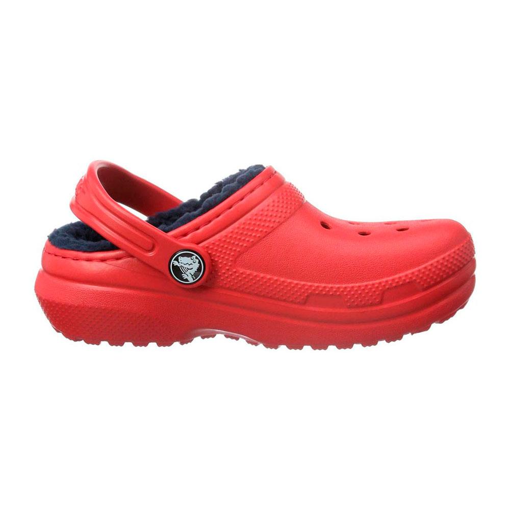 red crocs with fur