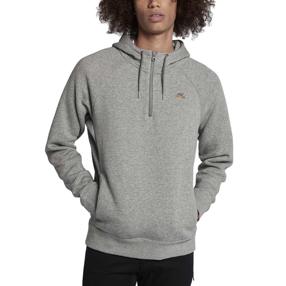 Nike SB Icon Half Zip Hooded Grey buy 