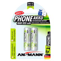 Ansmann 1x2 Mignon AA 800mAh DECT Phone NiMH Genopladelig Mignon AA 800mAh DECT Phone Batterier