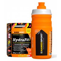 Named sport Med Flaske Rød Orange Pulver HydraFit 400g