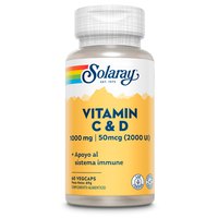 Solaray Vitamin C 1000mgr+D 2000UI 60 Units