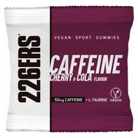 226ERS Vegan Sport Gummies 30g 42 Eenheden Cafeïne Kers Cola Snoepjes Doos