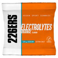 226ERS Vegan Sport Gummies 30g 12 Eenheden Elektrolyt Oranje Snoepjes Doos